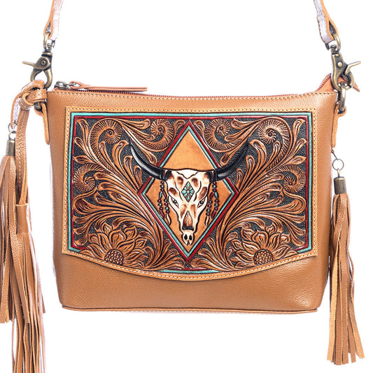 Myra Tonopah Trail Hand-Tooled Bag