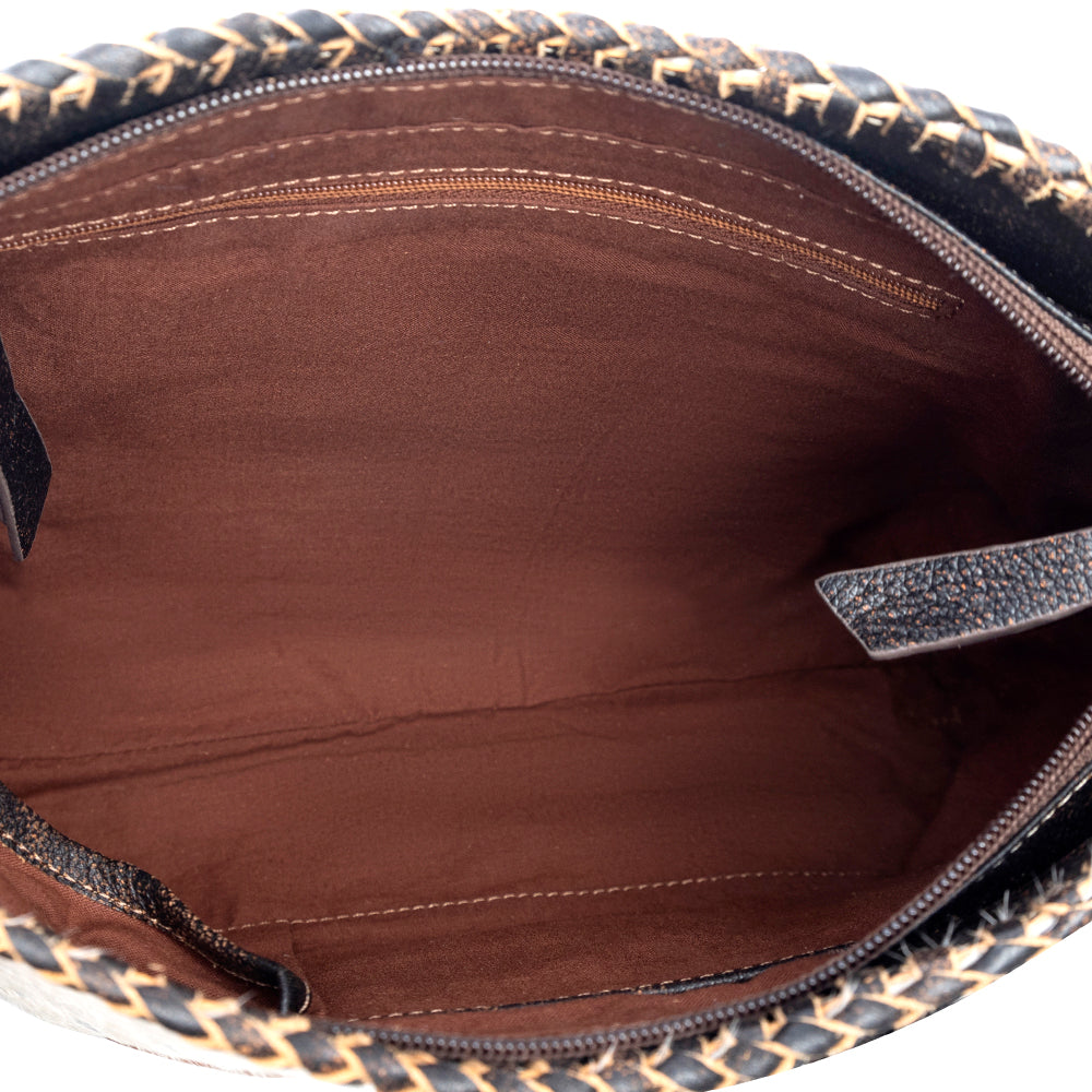 Myra Valley Brook Hand-Tooled Bag In Coal