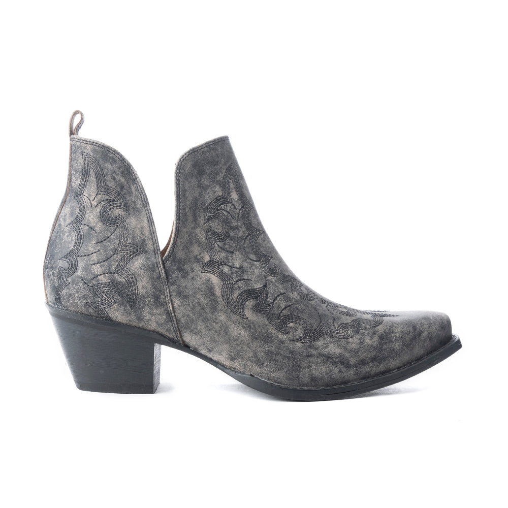 Myra Moonlight on the Mesa Booties In Crackle Black