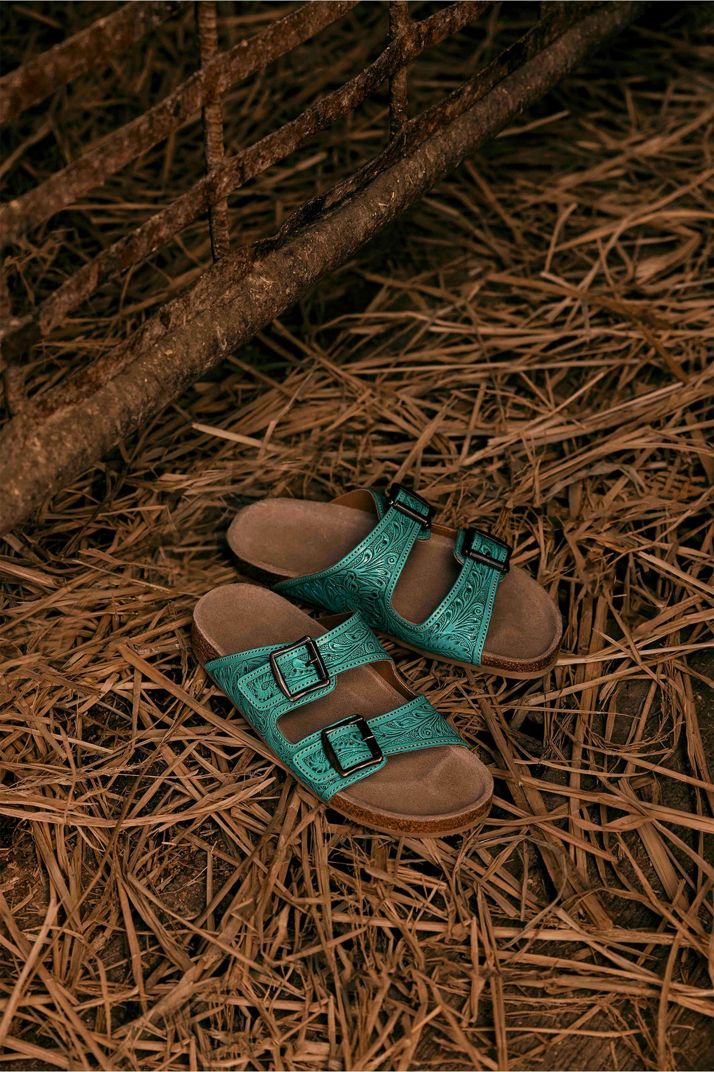 Myra Wildlfower Wanderer Sandals In Turquoise