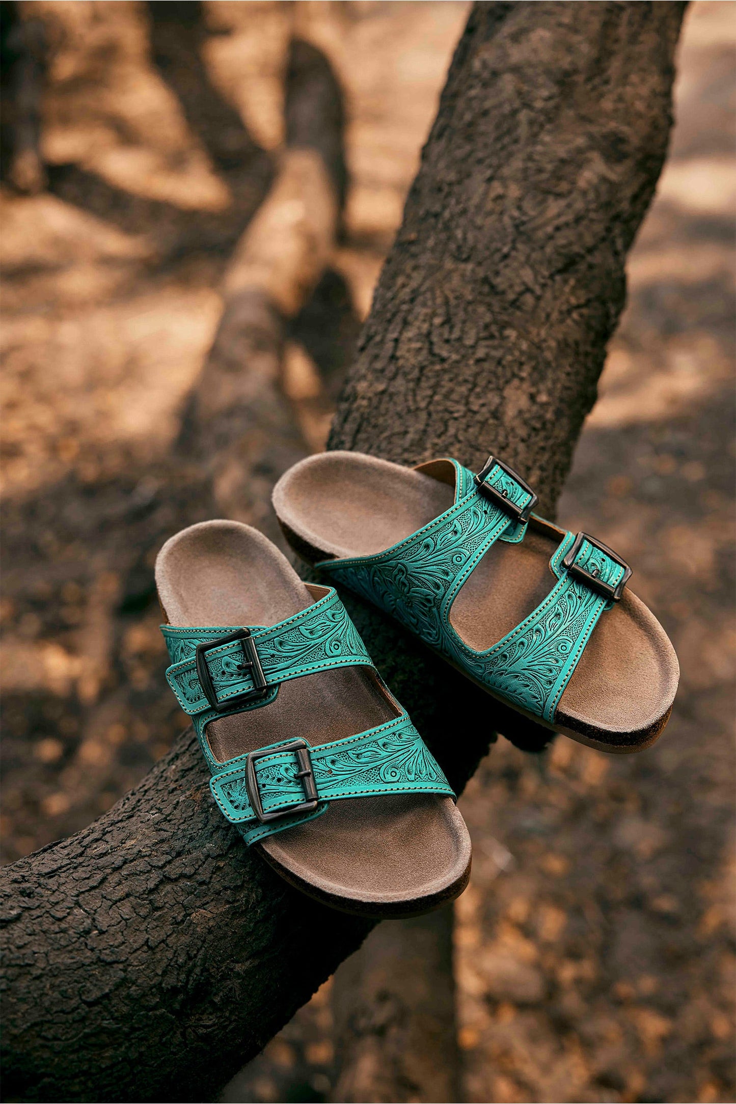 Myra Wildlfower Wanderer Sandals In Turquoise