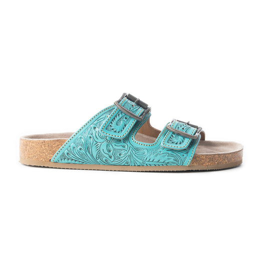 Myra Wildlfower Wanderer Sandals In Turquoise