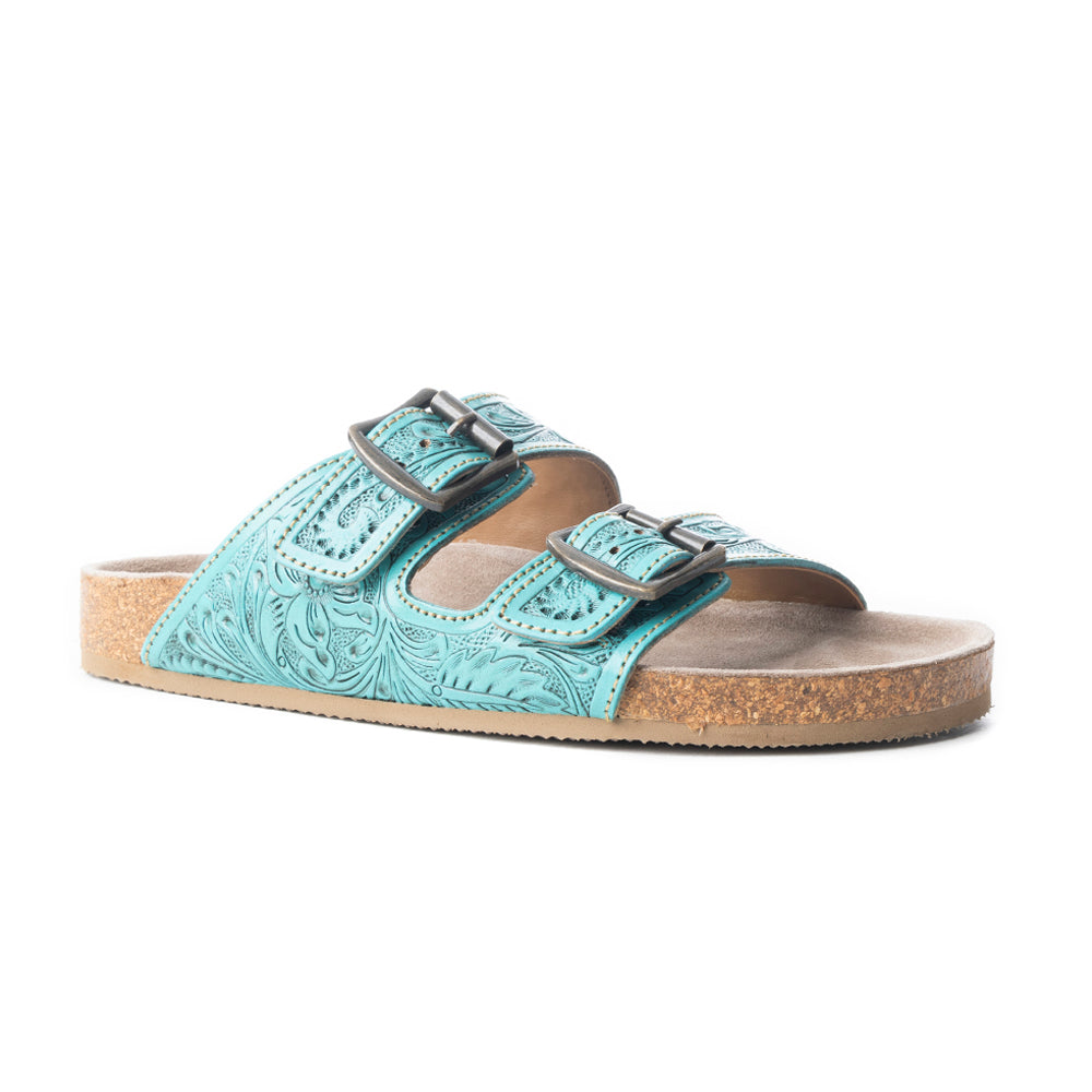 Myra Wildlfower Wanderer Sandals In Turquoise