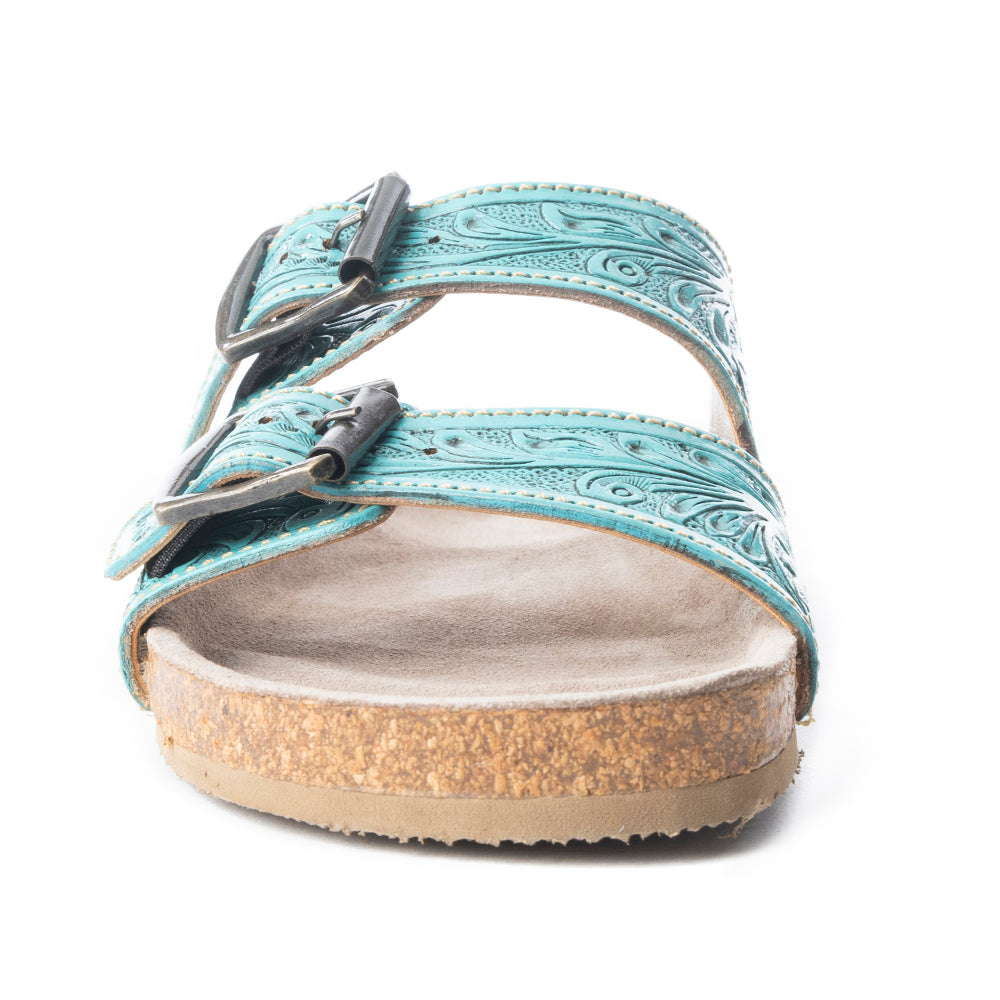 Myra Wildlfower Wanderer Sandals In Turquoise