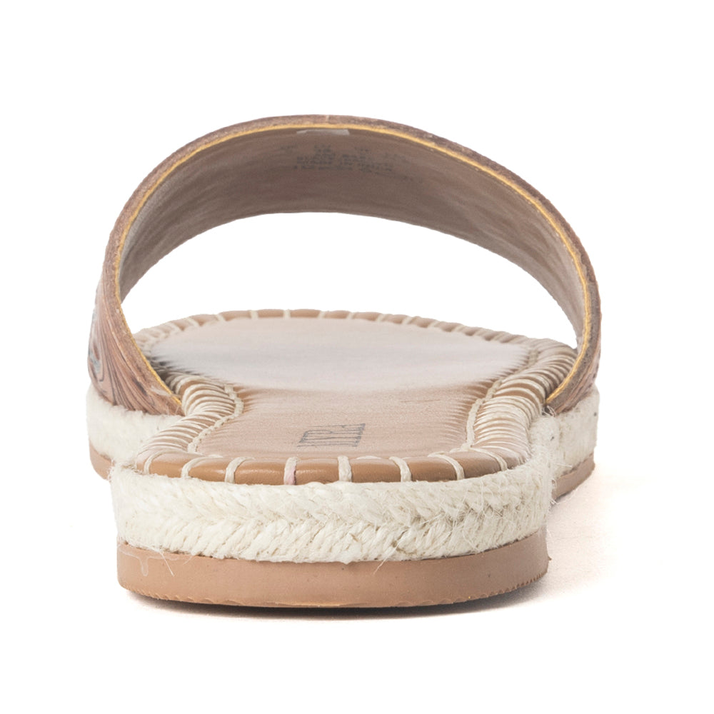 Myra Dustlily Trail Handtooled Sandals in Rawhide Tan