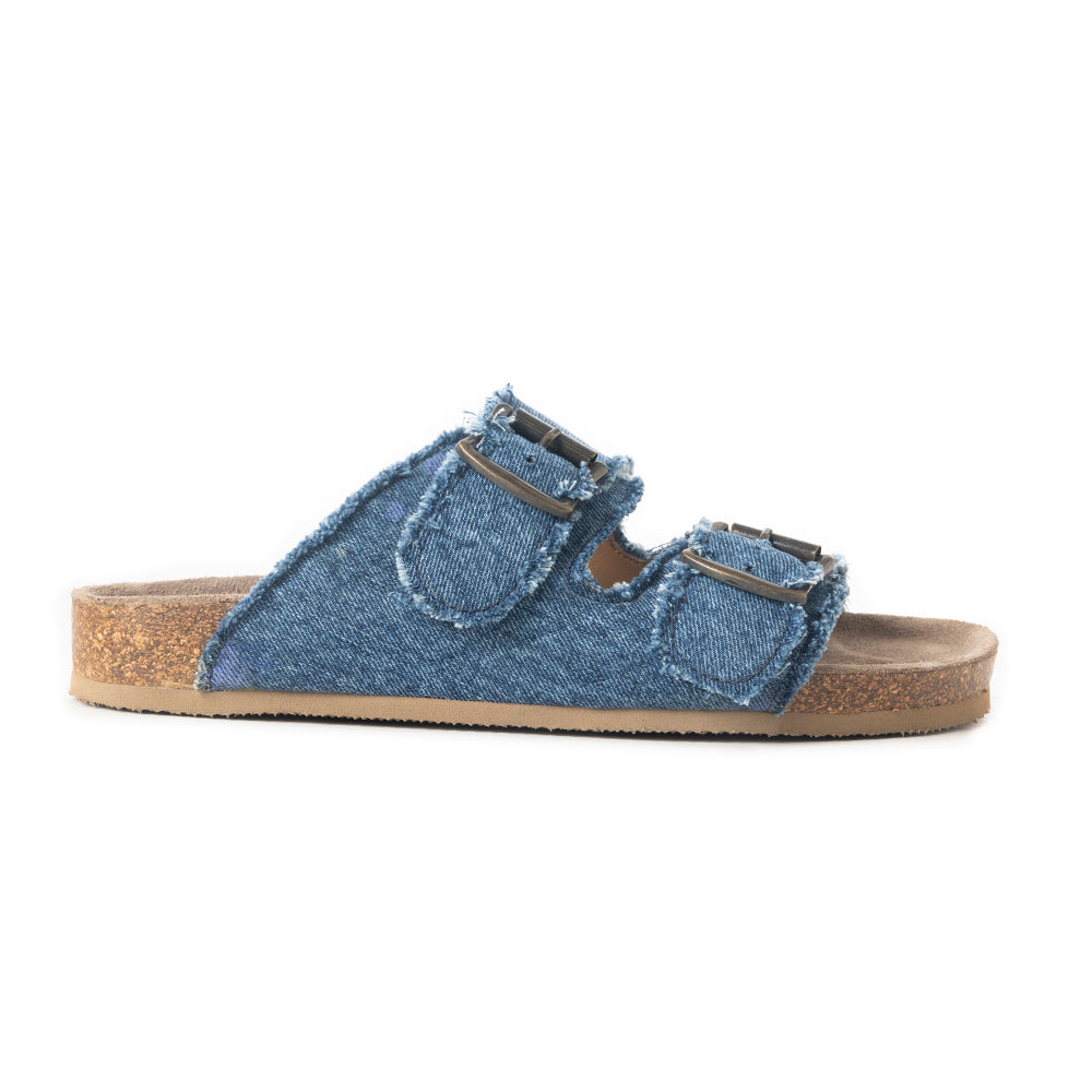Myra Blue Ridge Denim Sandals in Dusty Indigo
