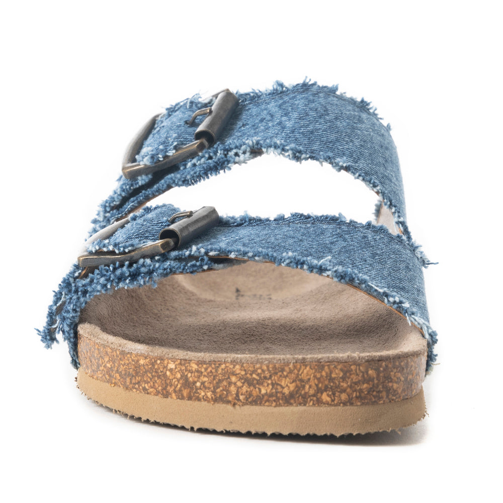 Myra Blue Ridge Denim Sandals in Dusty Indigo