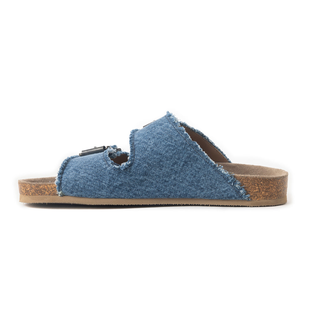Myra Blue Ridge Denim Sandals in Dusty Indigo