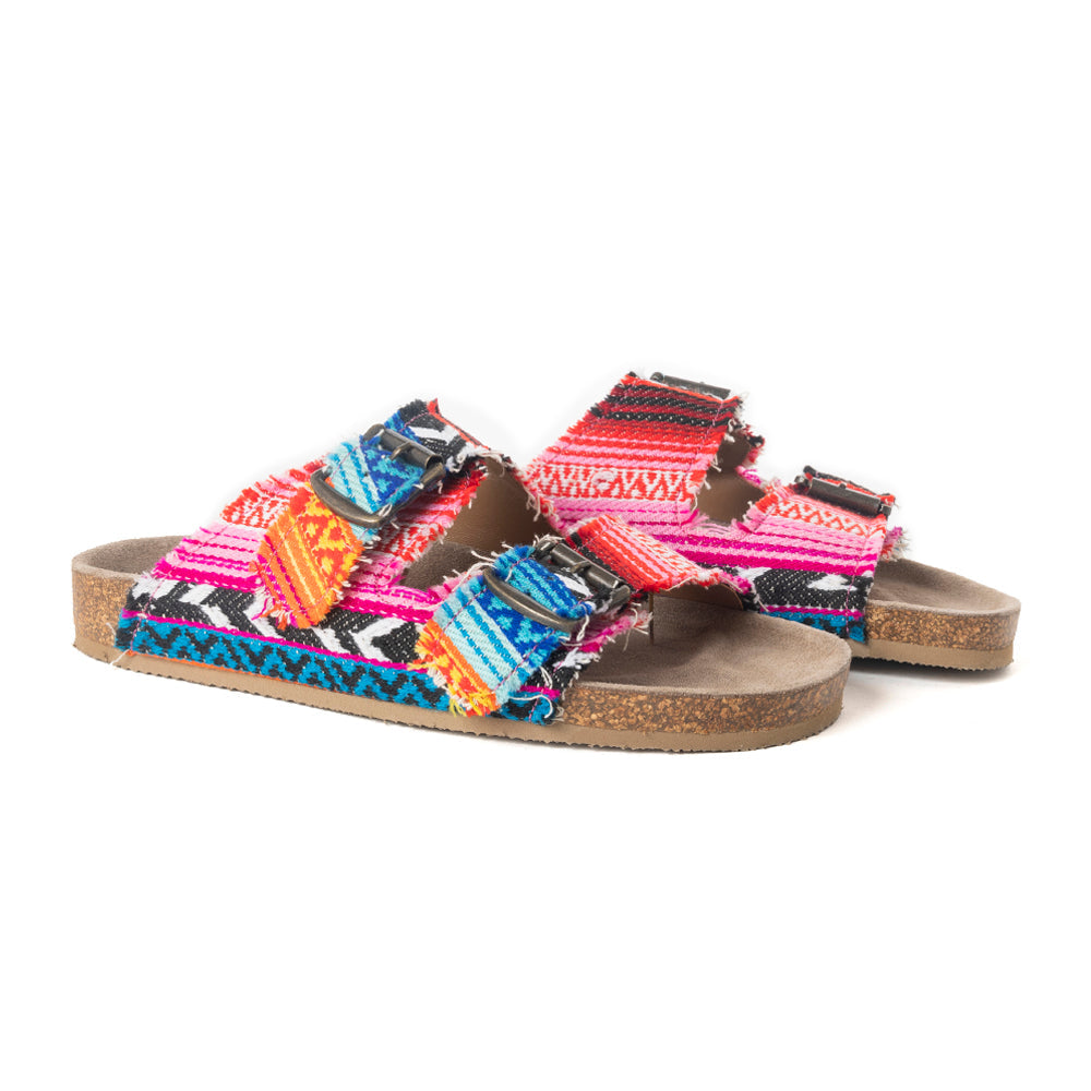 Myra Ridge Denim Sandals in Multicolor