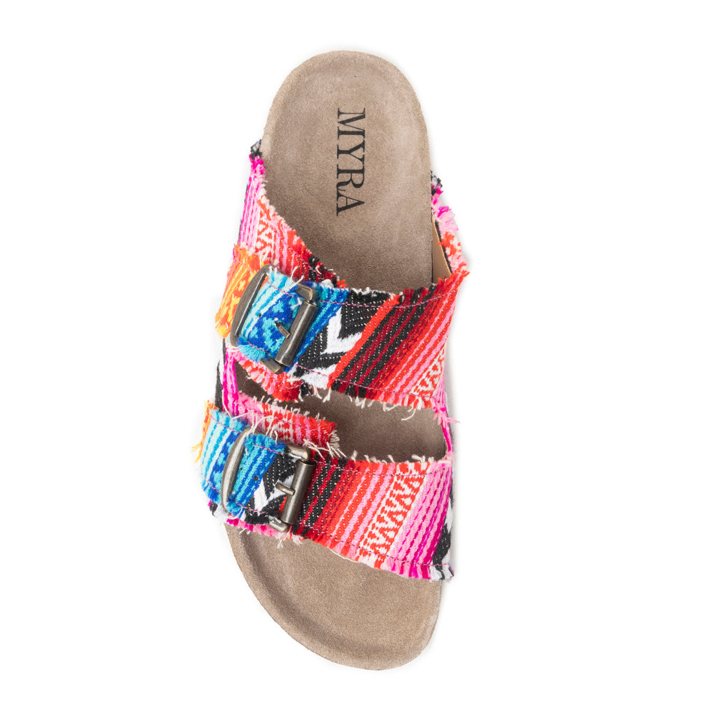 Myra Ridge Denim Sandals in Multicolor