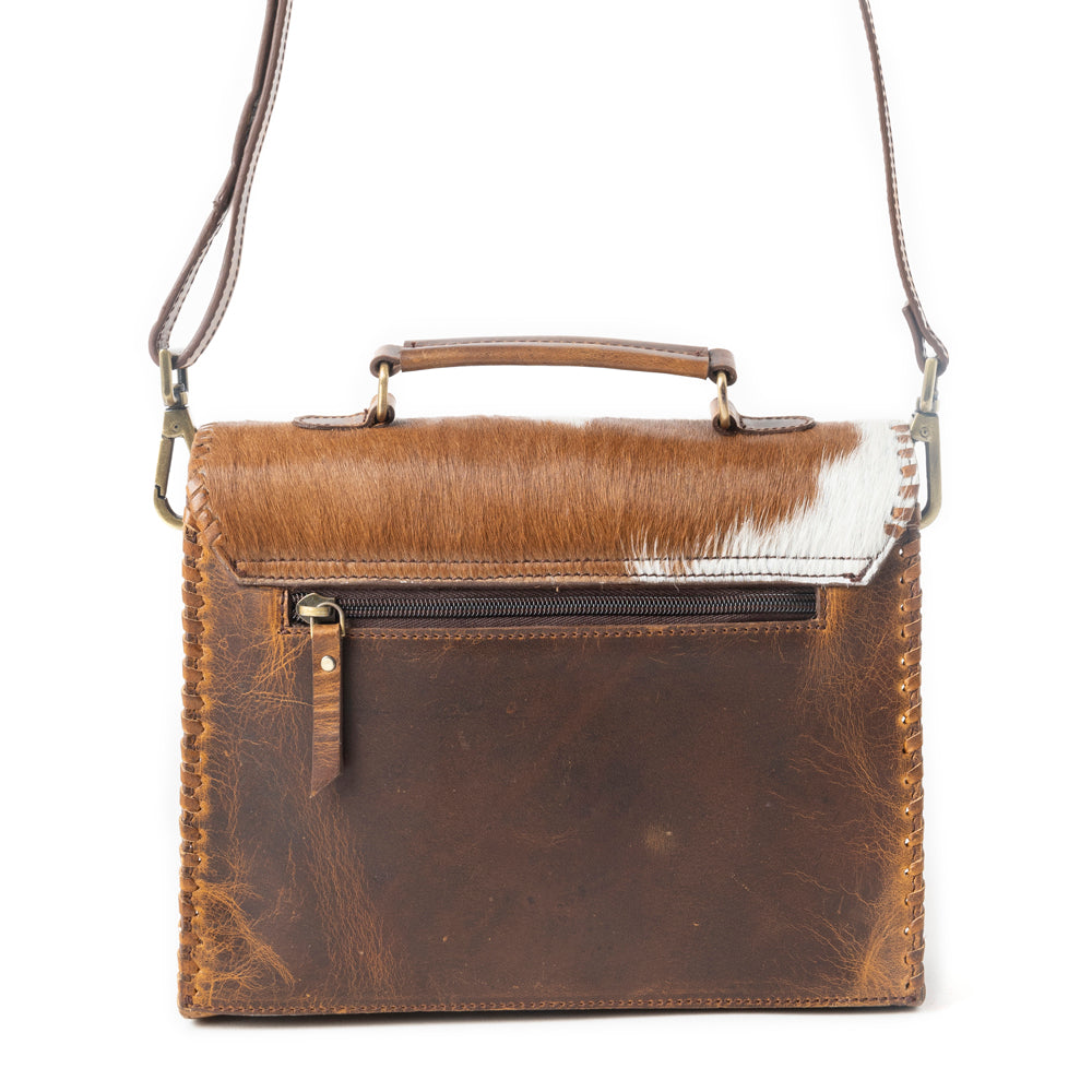Myra Dakota Dusk Handtooled Bag in Saddle Dust & Moonlight
