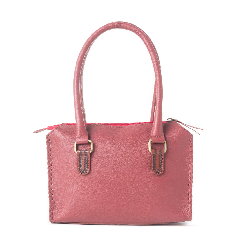 Myra Midnight Grace Handtooled Leather Bag in Red