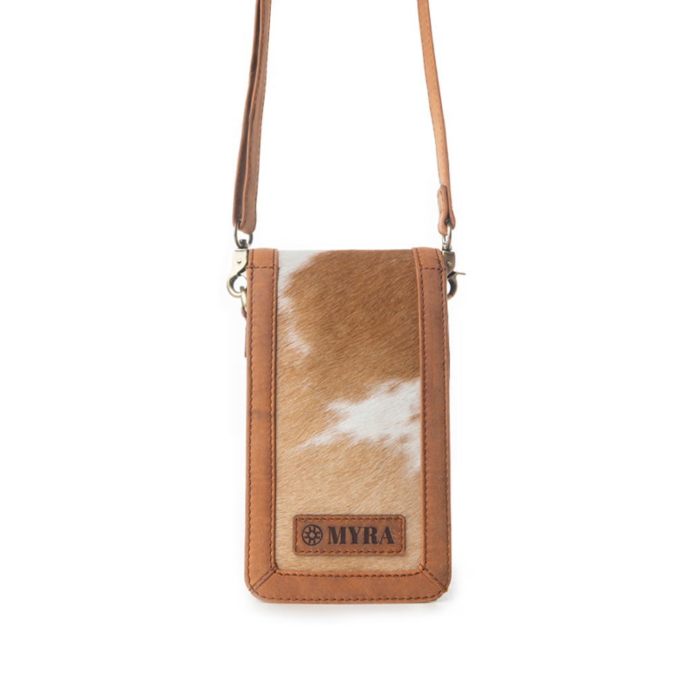 Myra Lasso Lane Hairon Leather Bag in Chestnut Hide