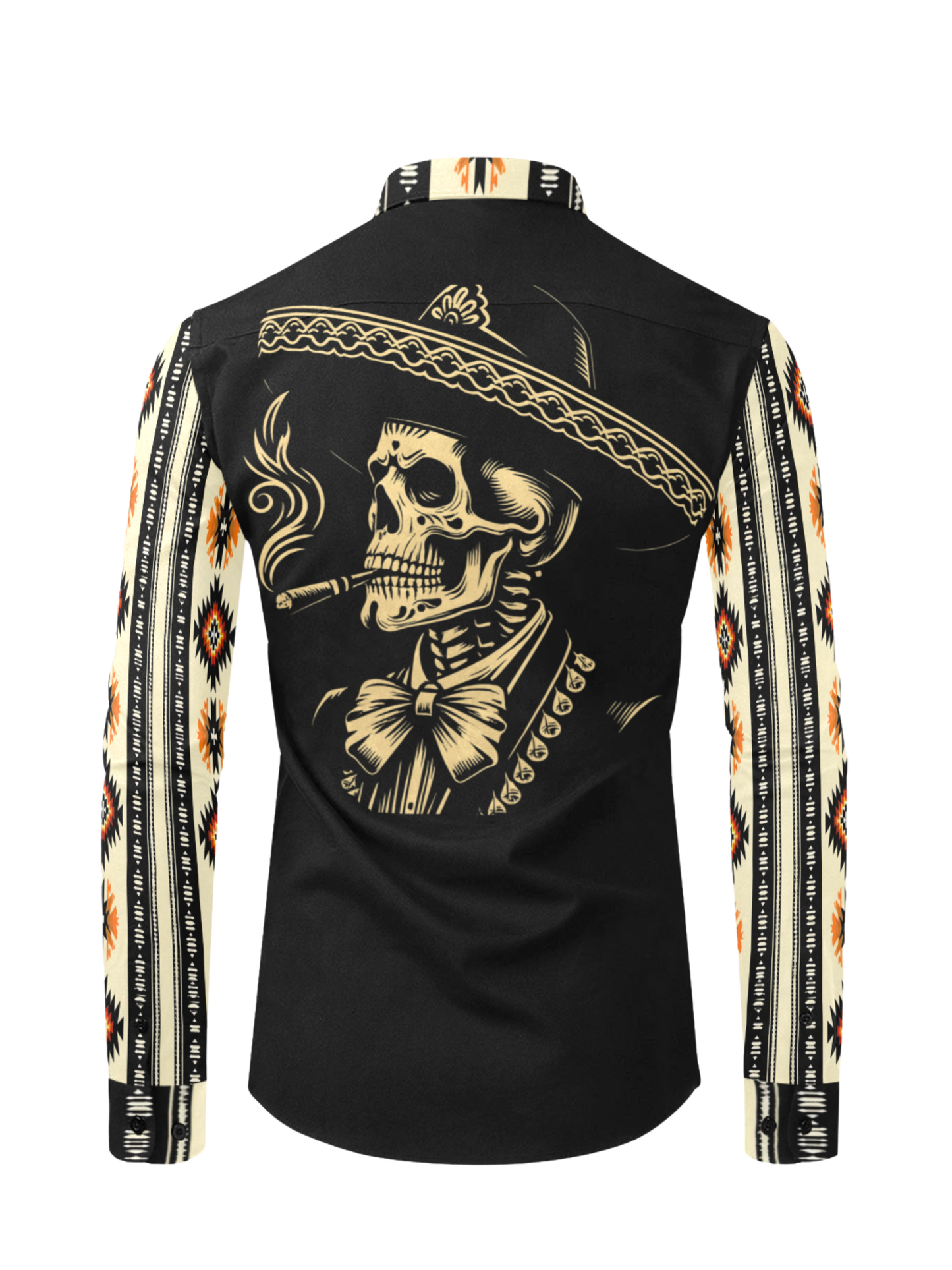 Colores De Mexico Mariachi Aztec Button Up Shirt