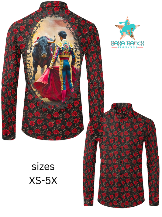 Colores de Mexico Matador & Bull Button Up Shirt
