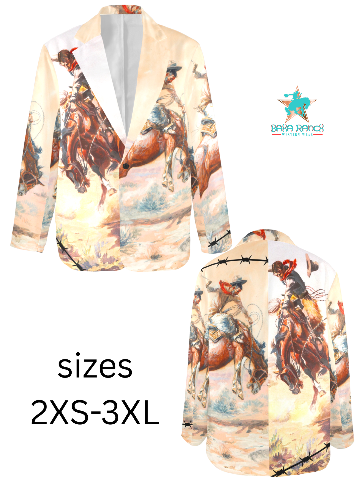 Yeehaw Cowboy Vintage Western Retro Blazer