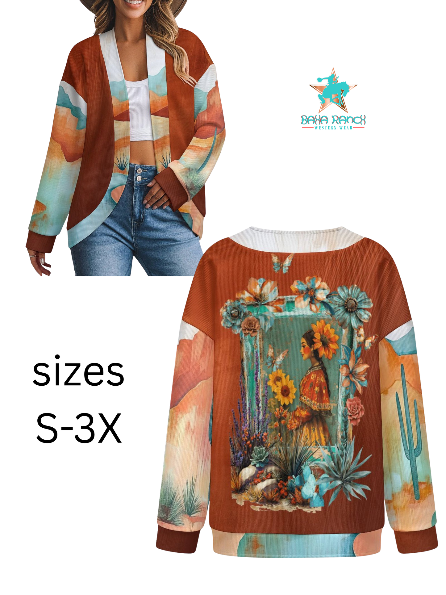 Colores de Mexico Fantasia Drop Shoulder Cardigan