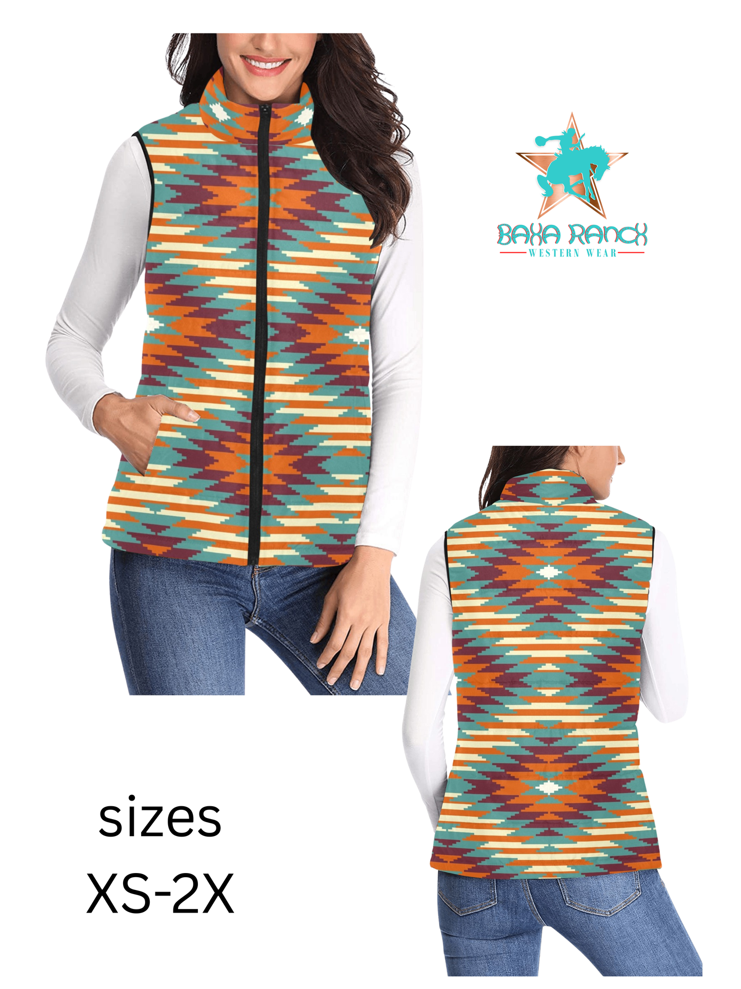 Chama Valley Aztec Puffy Vest