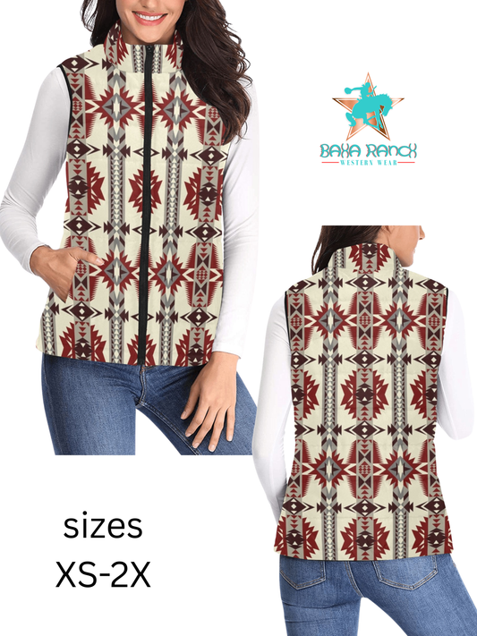 Bold Aztec Puffy Vest