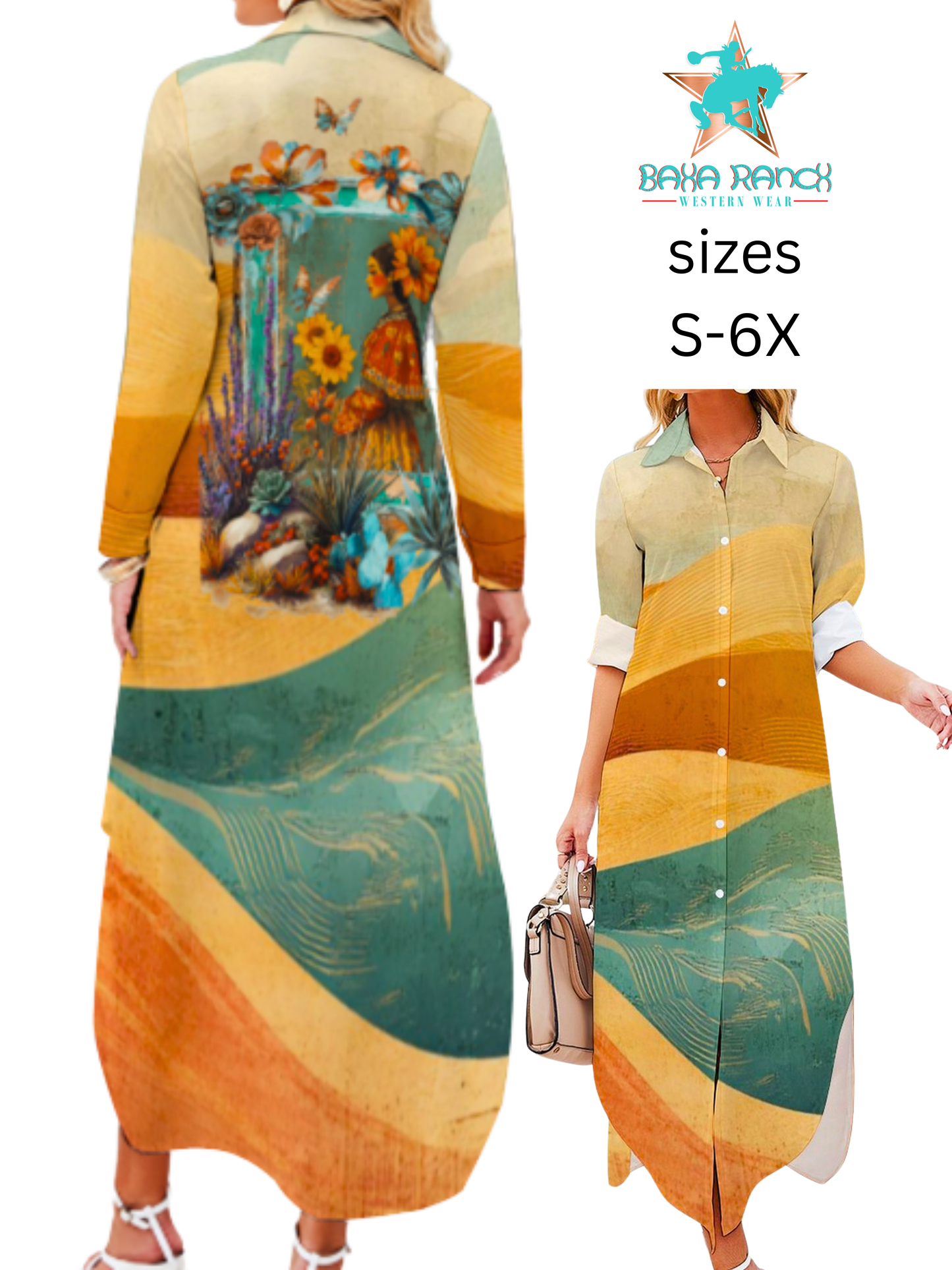 Colores de Mexico Fantasia Shirt Dress Duster