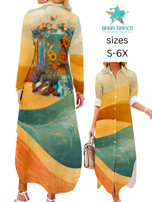 Colores de Mexico Fantasia Shirt Dress Duster