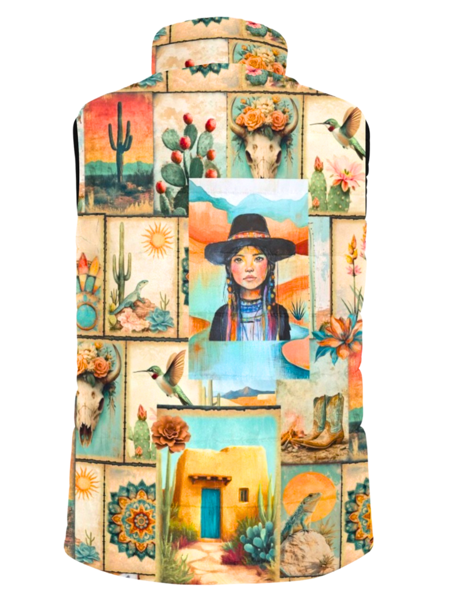 Colores de Mexico Pictures of the Southwest Puffy Vest
