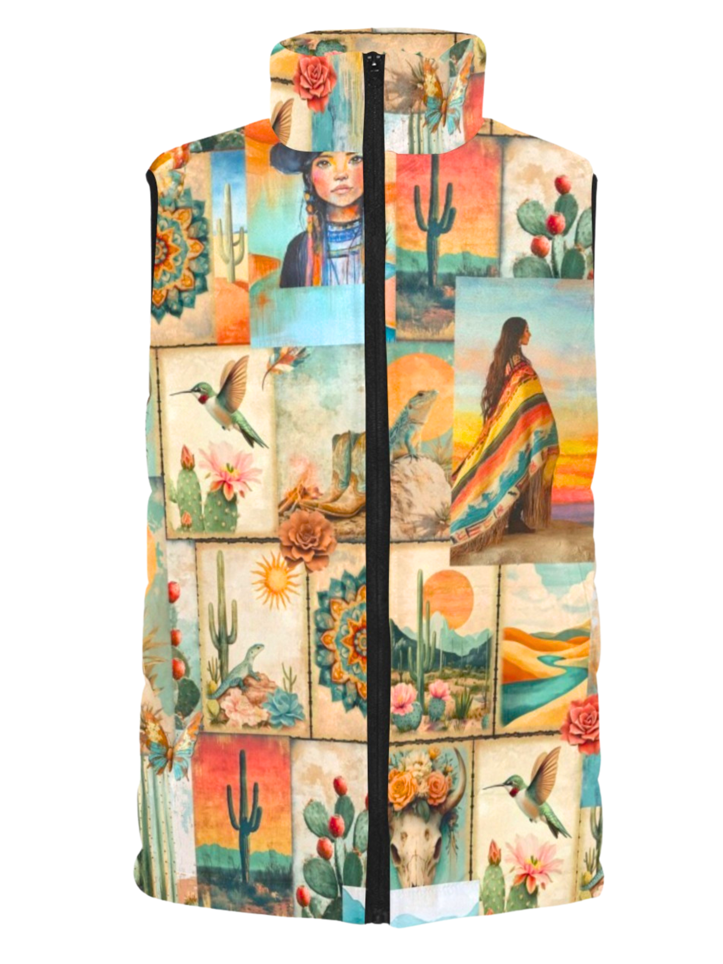 Colores de Mexico Pictures of the Southwest Puffy Vest