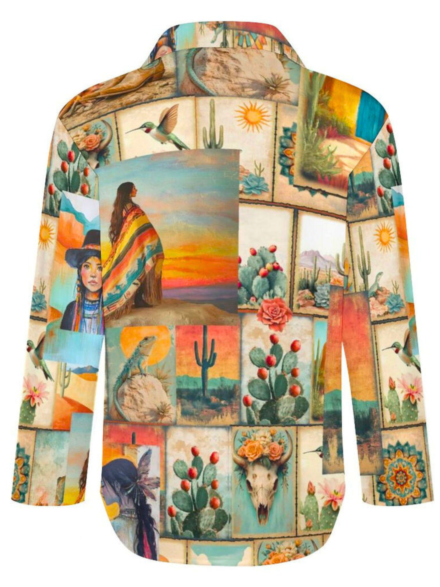 Colores de Mexico Pictures of the Southwest Button up Blouse