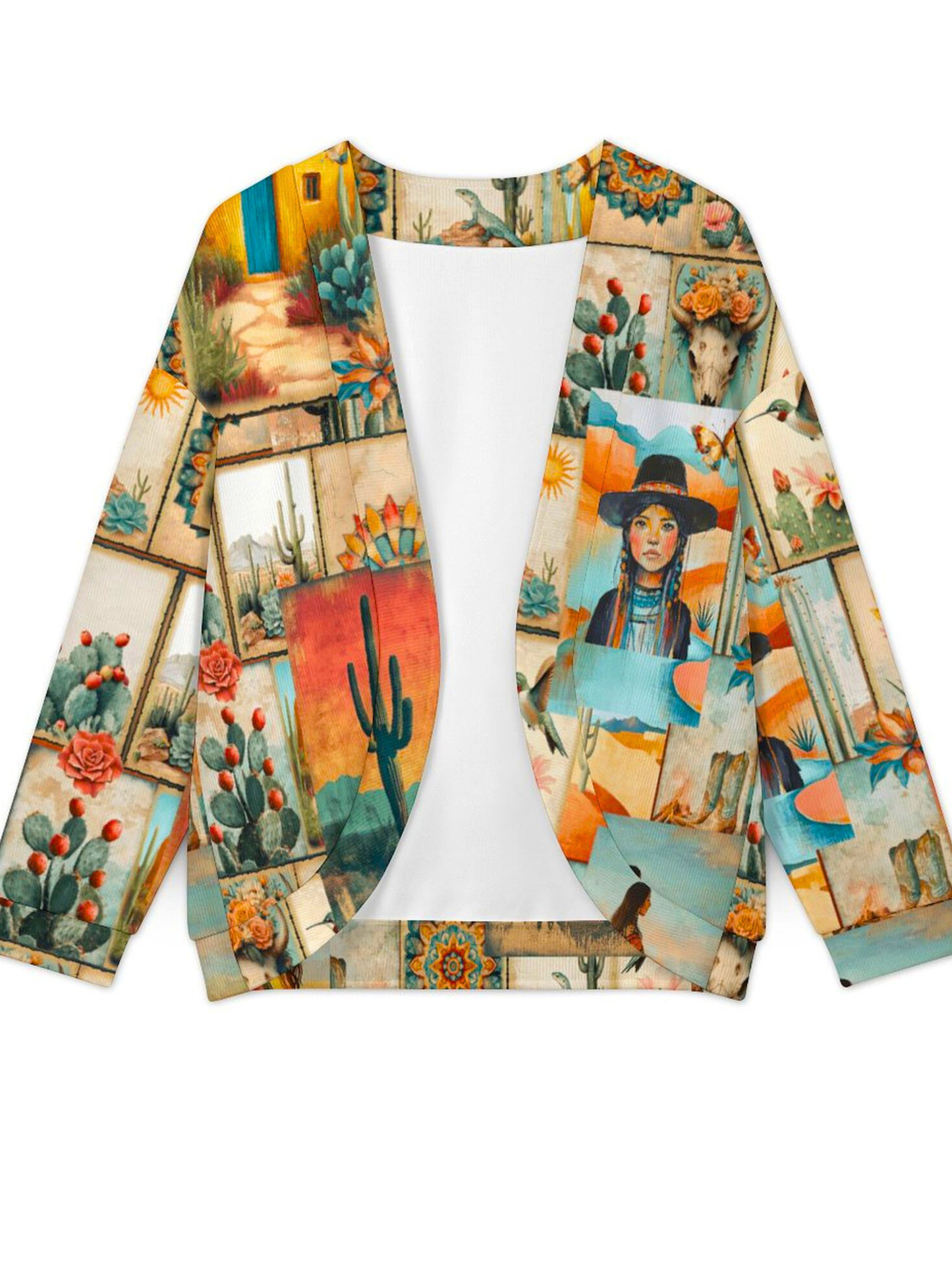 Colores de Mexico Pictures of the Southwest Drop Shoulder Cardigan