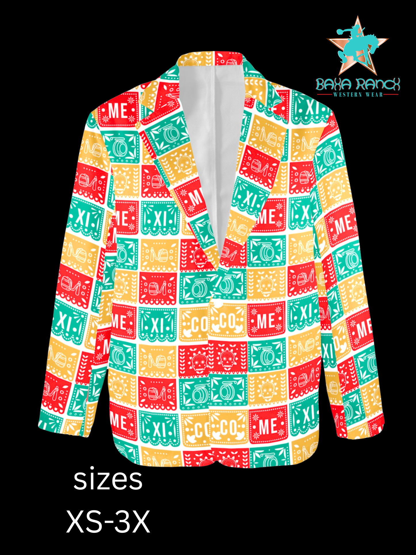 Colores De Mexico Picado Party Blazer