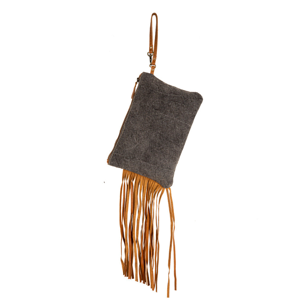 Myra Mojave Paisley Fringed Hand-Tooled Bag