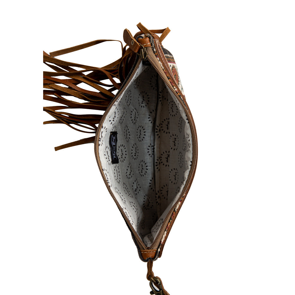 Myra Mojave Paisley Fringed Hand-Tooled Bag