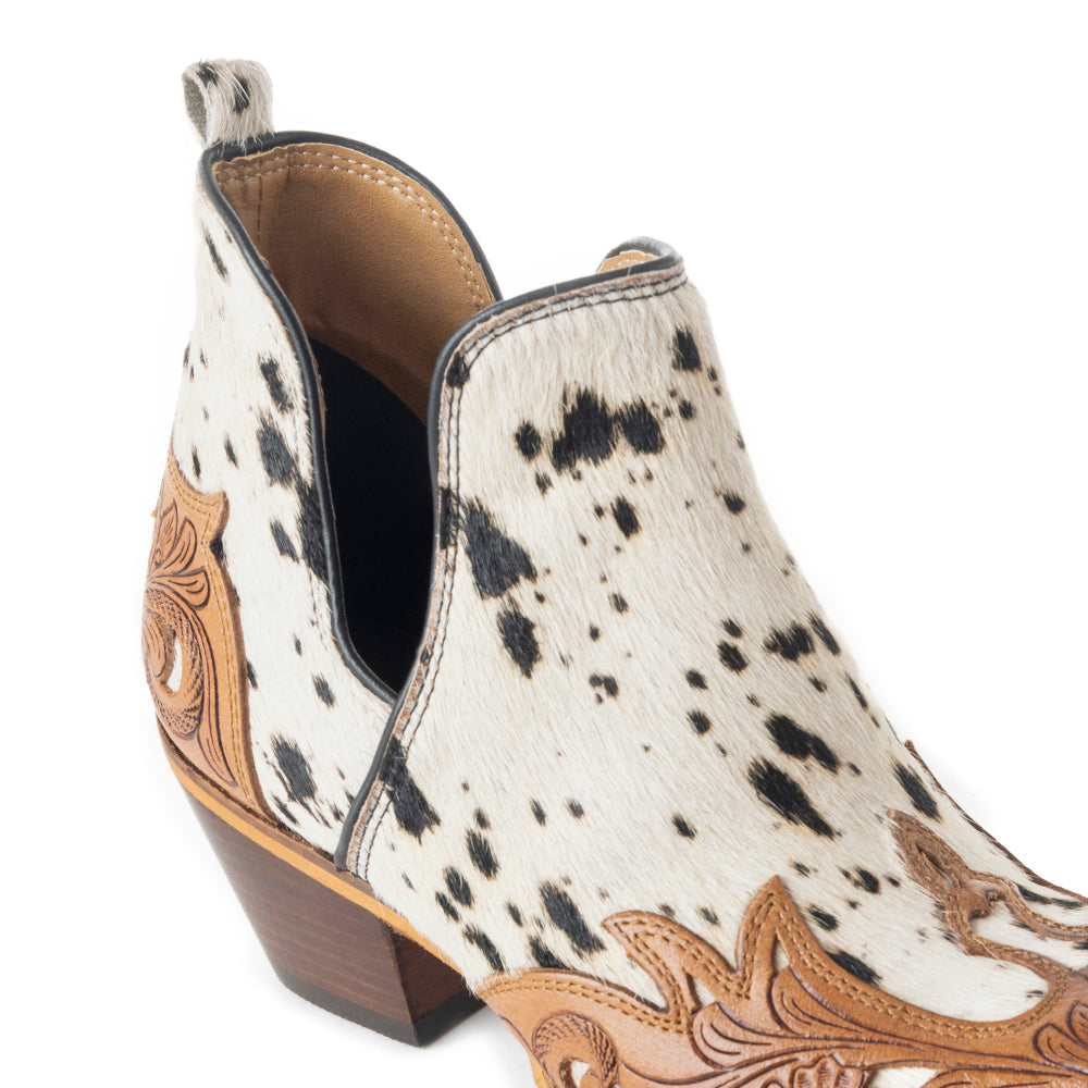 Myra West Street Western Hand-Tooled Booties