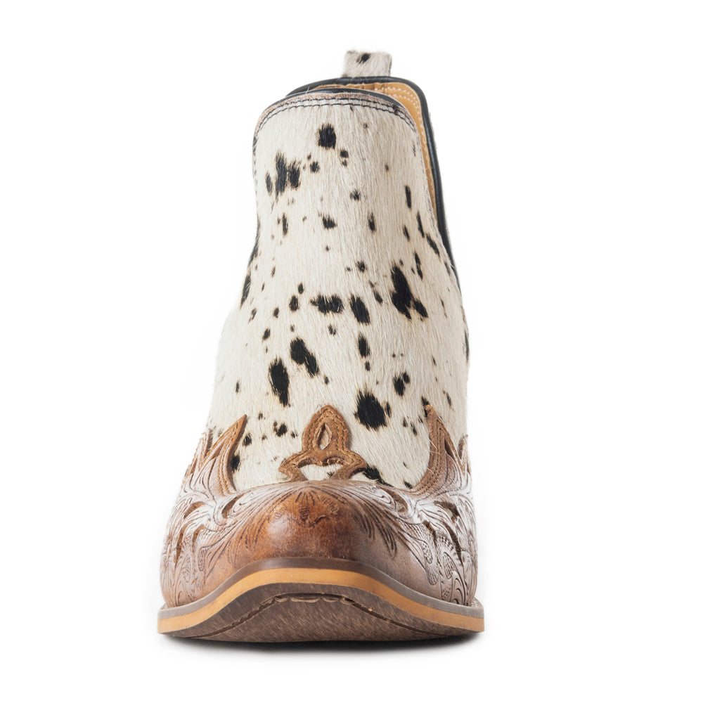 Myra West Street Western Hand-Tooled Booties