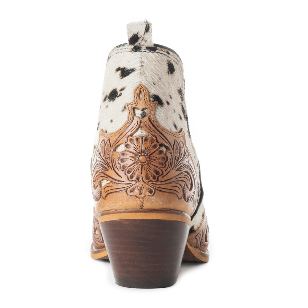 Myra West Street Western Hand-Tooled Booties