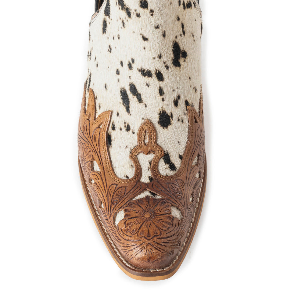 Myra West Street Western Hand-Tooled Booties