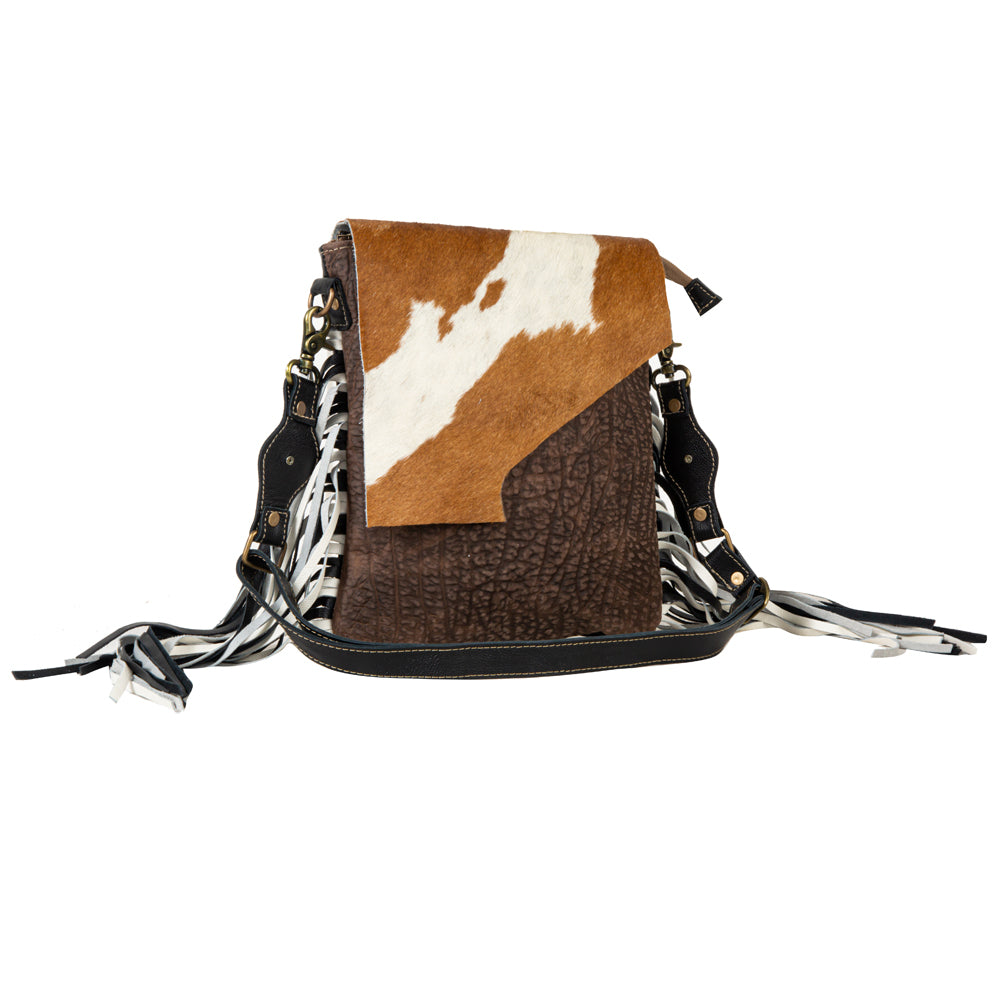 Myra Stratford Trail Fringed Concealed-Carry Bag In Brown & White