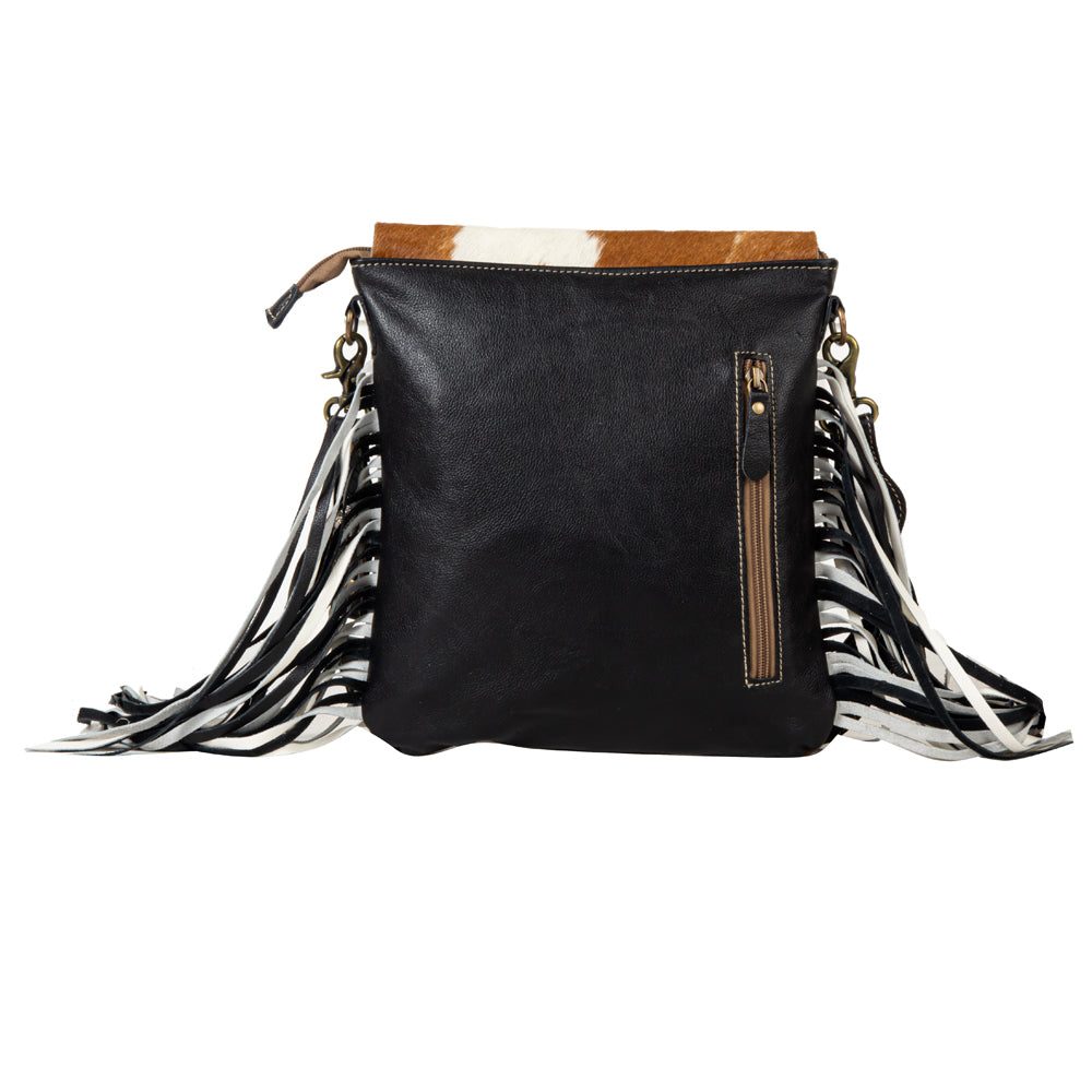 Myra Stratford Trail Fringed Concealed-Carry Bag In Brown & White