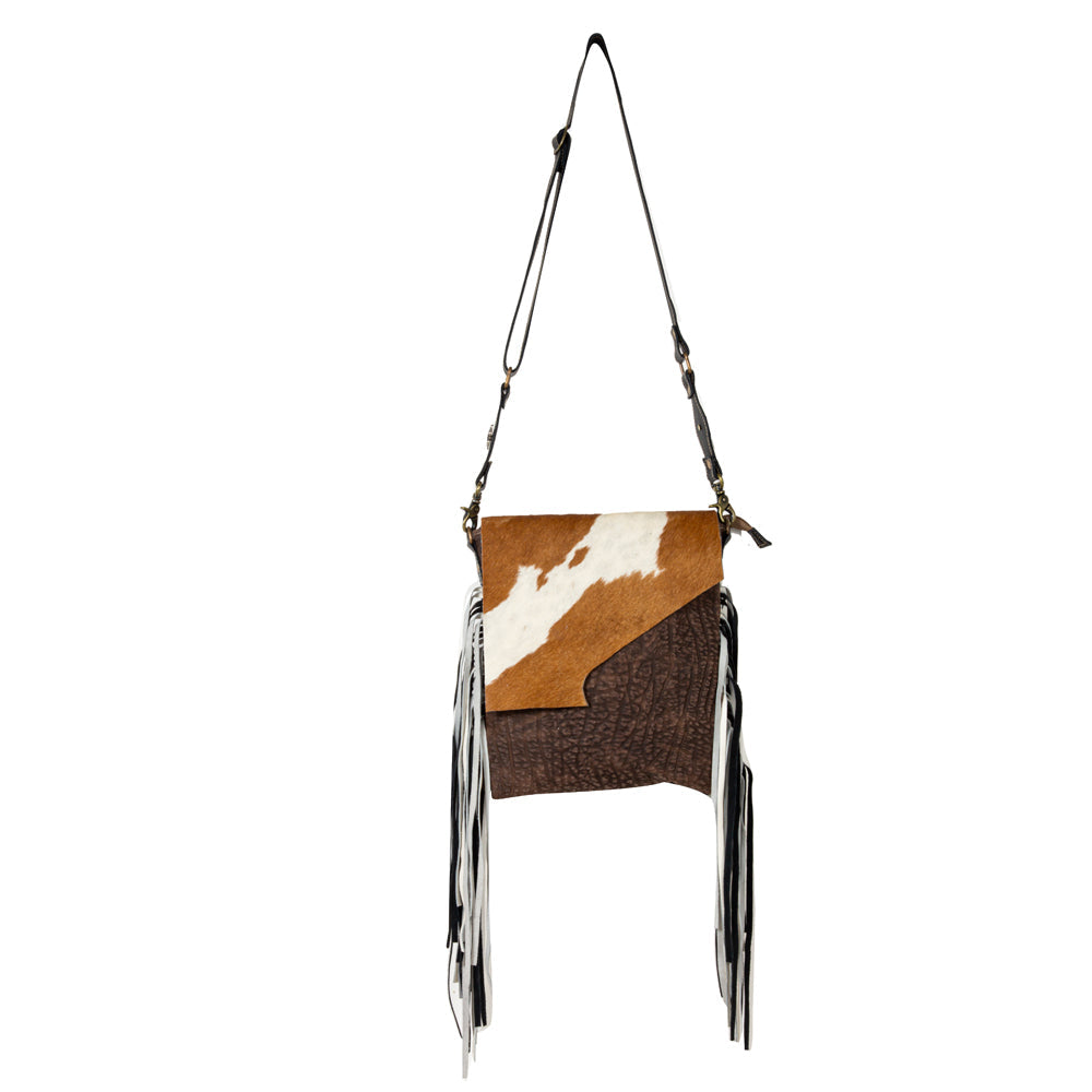 Myra Stratford Trail Fringed Concealed-Carry Bag In Brown & White