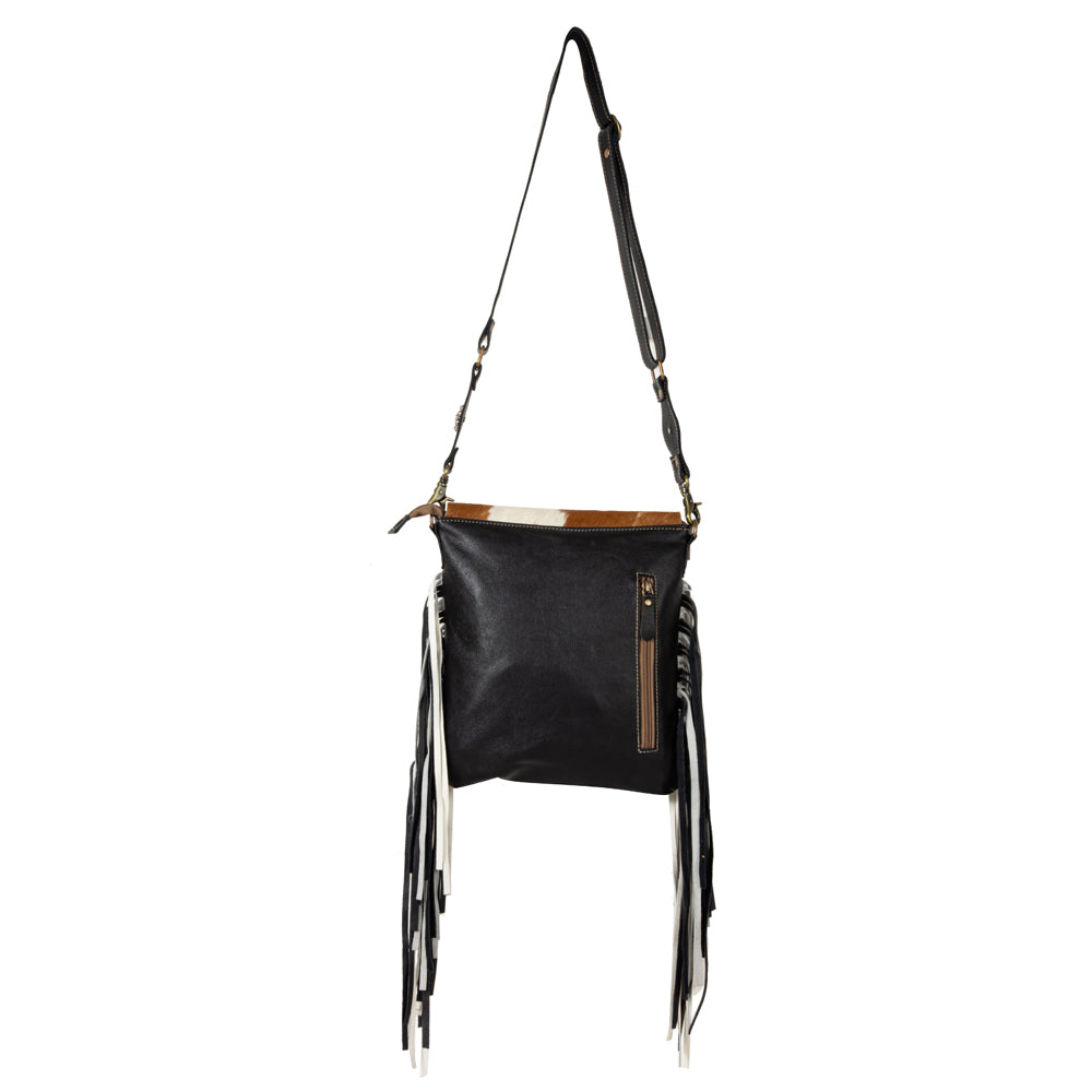 Myra Stratford Trail Fringed Concealed-Carry Bag In Brown & White