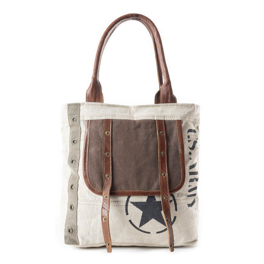 Myra Army Motif Tote Bag