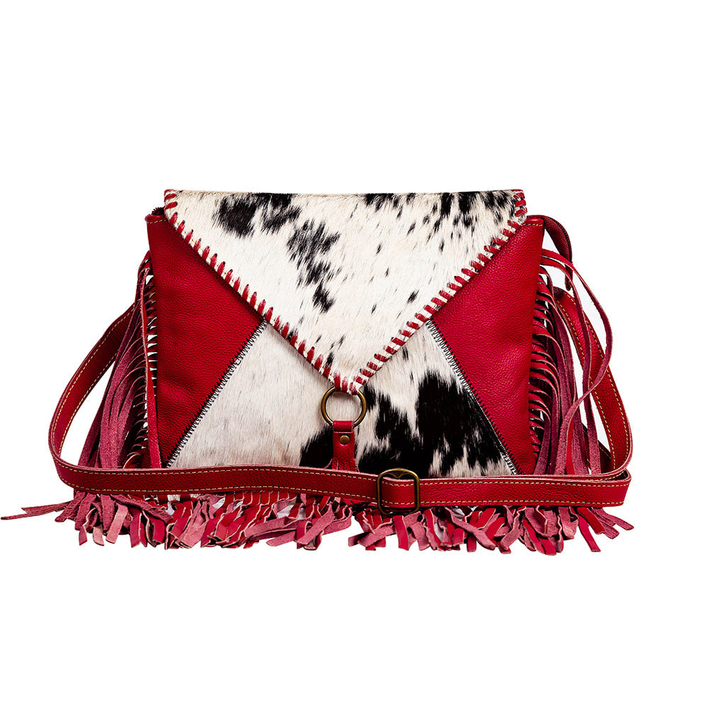 Myra Letterstone Trail Fringe Leather & Hairon Bag