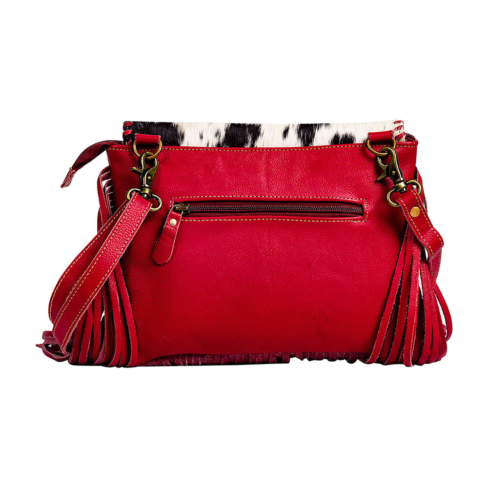 Myra Letterstone Trail Fringe Leather & Hairon Bag