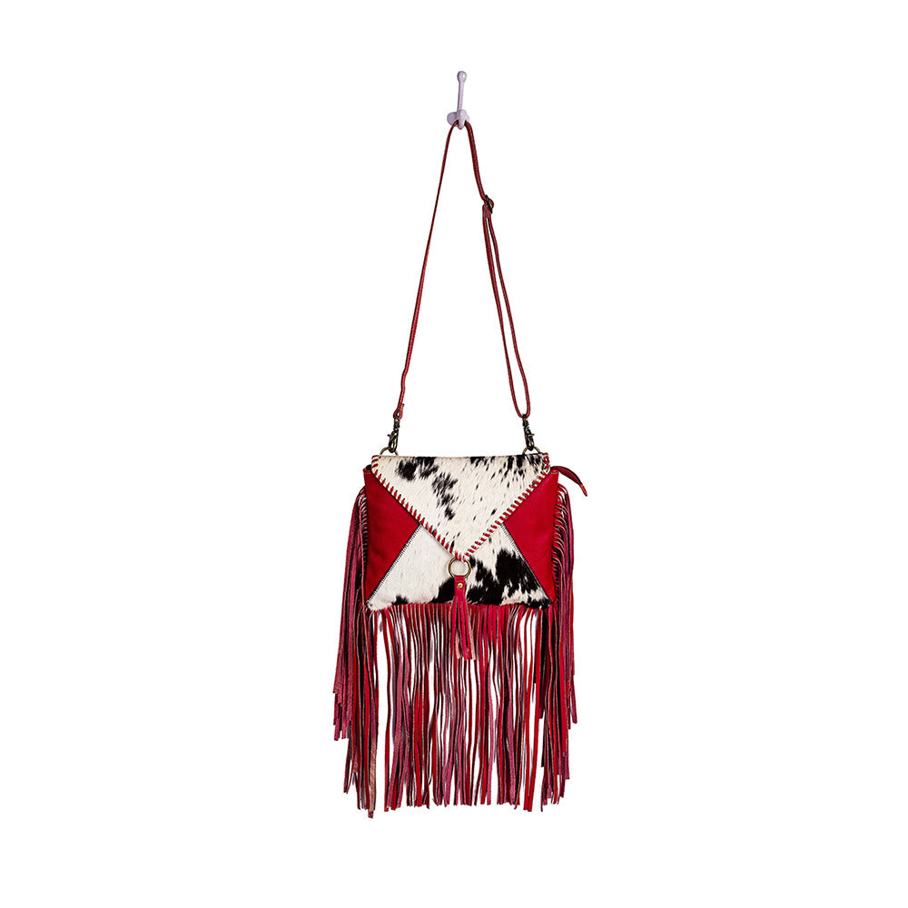 Myra Letterstone Trail Fringe Leather & Hairon Bag