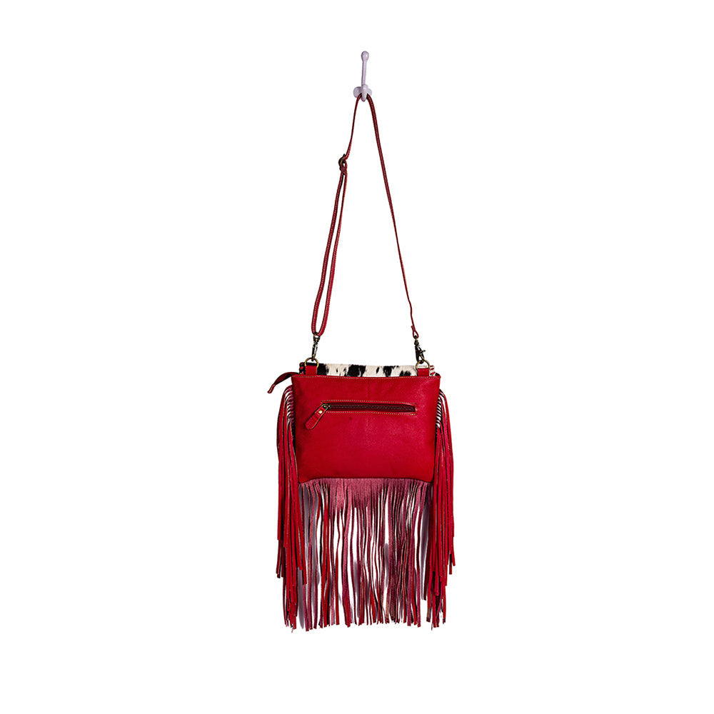 Myra Letterstone Trail Fringe Leather & Hairon Bag