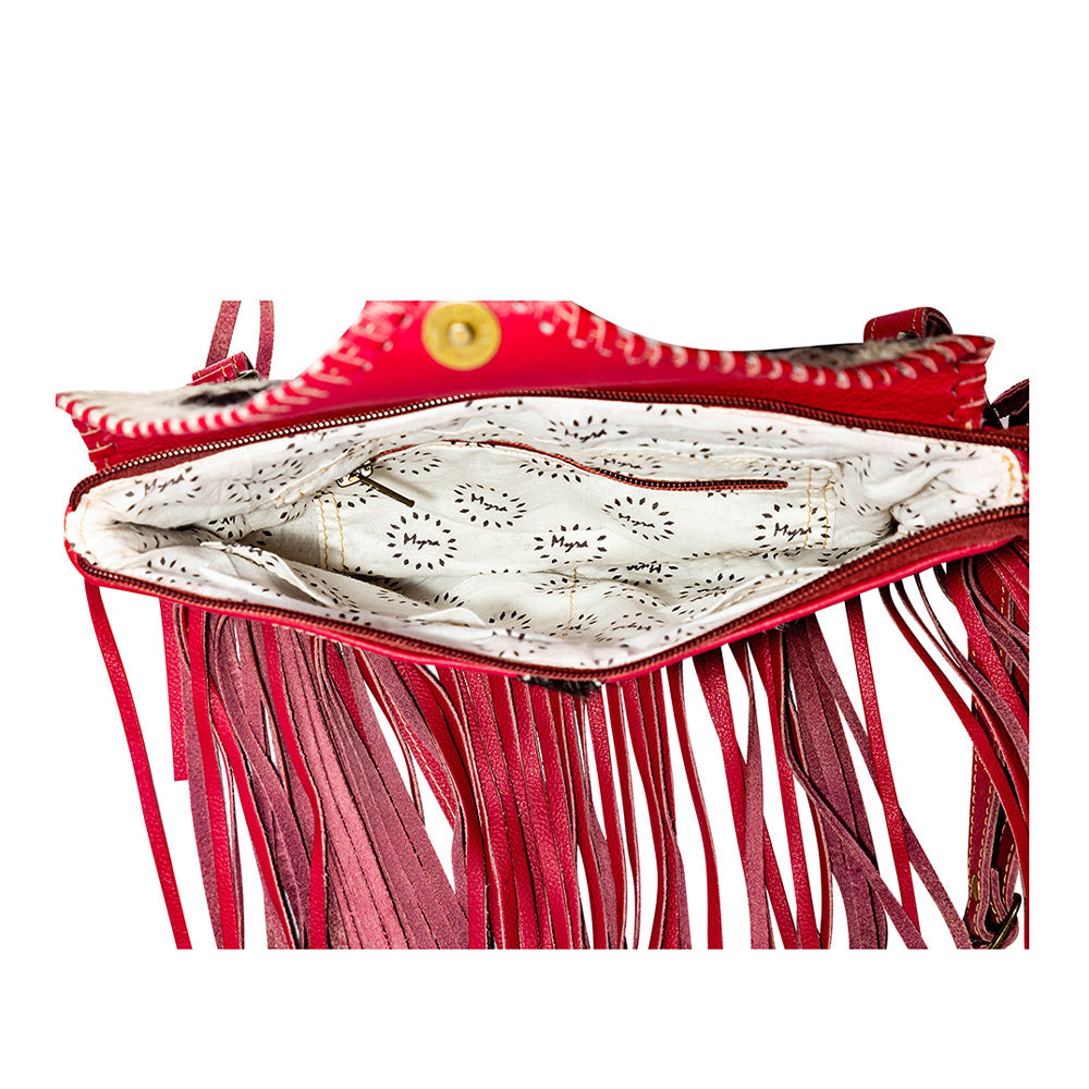 Myra Letterstone Trail Fringe Leather & Hairon Bag