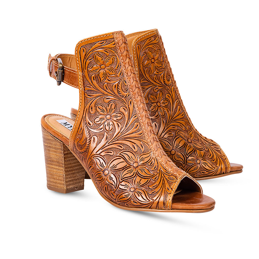 Myra Monika Boot In Hand-tooled Leather