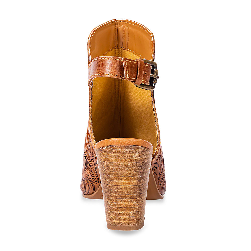 Myra Monika Boot In Hand-tooled Leather