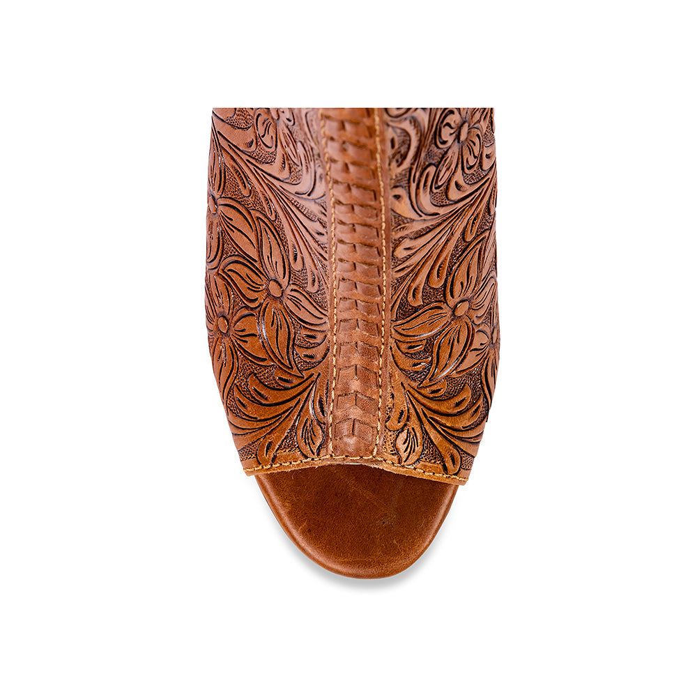 Myra Monika Boot In Hand-tooled Leather