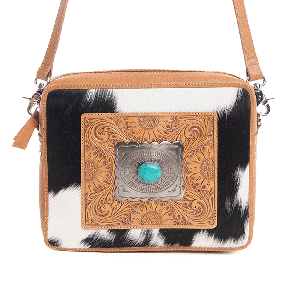 Myra Mirage Trail Hand-Tooled Leather Bag